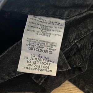 Youth girls size 10 slim black flare jeans